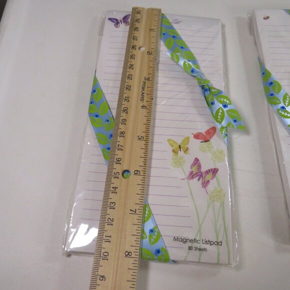 Bee & Butterfly (2) Note Pad w Magnets & Plastic Bookmark stationary shop list - Picture 10 of 11